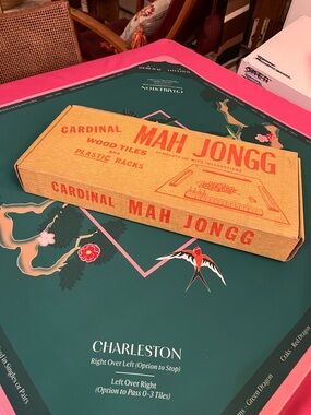 RARE Vintage Mahjong Wooden Tile Set